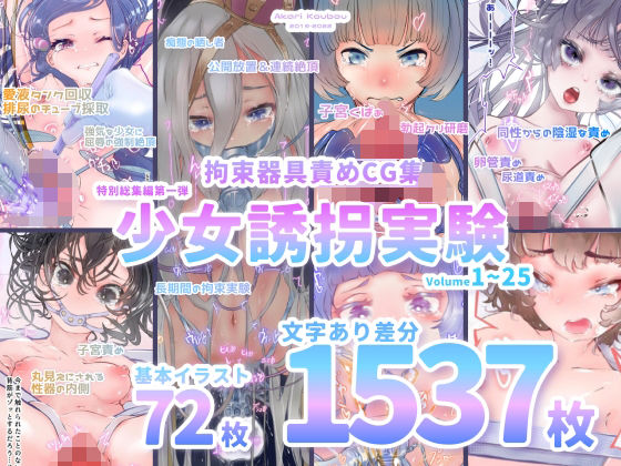 d 262745pl - 【少女誘拐実験】特別総集編第一弾 vol.1〜25＋α【拘束器具責め作品集:文字あり 1，537枚】