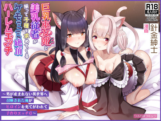 d 409282pl - 巨乳巫女姫と美乳従者が揃って子種を求めてくるケモミミ絶頂ハーレムエッチ 〜男が産まれない異世界へ召喚された俺がヒロインを充てがわれて子作りエッチ6〜