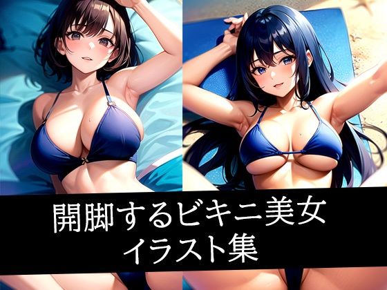 d 511451pl - 開脚するビキニ美女イラスト集