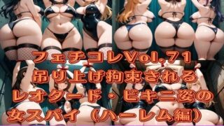 d 573860pl 320x180 - フェチコレVol.71 吊り上げ拘束されるレオタード・ビキニ姿の女スパイ（ハーレム）【総枚数250枚】