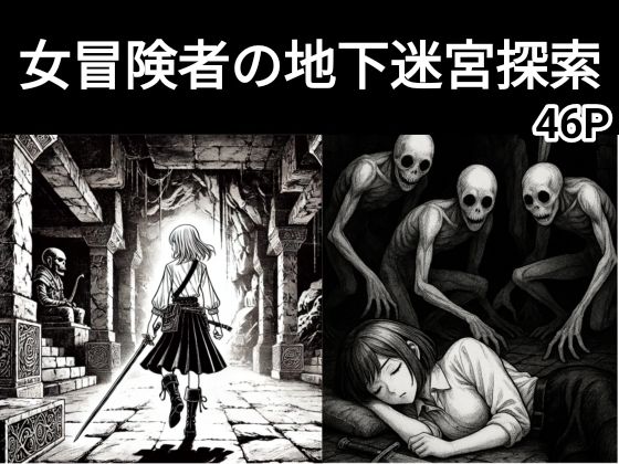 d 582936pl - 女冒険者の地下迷宮探索（ホラー、ダークファンタジー、ゴブリン、睡姦）