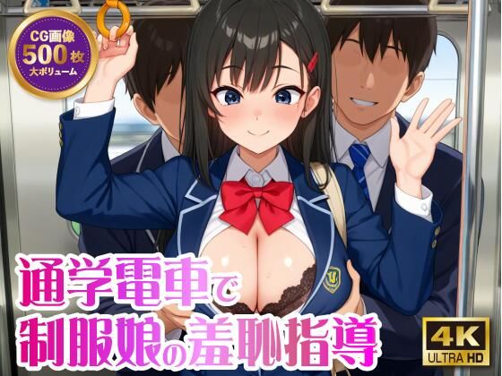 d 593304pl - 【4K 500枚】通学電車で制服娘の羞恥指導