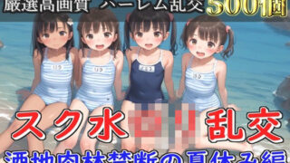 d 582414pl 320x180 - 【新作価格】【豪華特典あり】スク水つるぺたロリ乱交 酒地肉林禁断の夏休み編【500個】