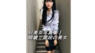 d 587589pl 320x180 - AI美女写真集┃眼鏡で階段の美女