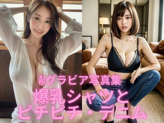 d 592591pl - AIグラビア写真集 爆乳シャツとピチピチ・デニム