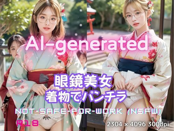 d 595754pl - 眼鏡美人の和装パンチラ写真集 〜AI-generated着物グラビア〜