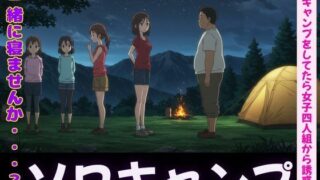 d 602743pl 320x180 - ソロキャンプで女子4人組がやってきた特集〜虫が出るから一緒に寝て・風俗嬢のキャンプ・ムラムラした女〜